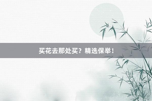 买花去那处买？精选保举！